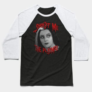 Lily Munster Shocked Baseball T-Shirt